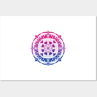 Bi Pride Mandala Posters and Art